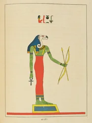 The Goddess Nekhbet, Illustration from Pantheon Egyptien: Collection des Personnages Mythologiques de l